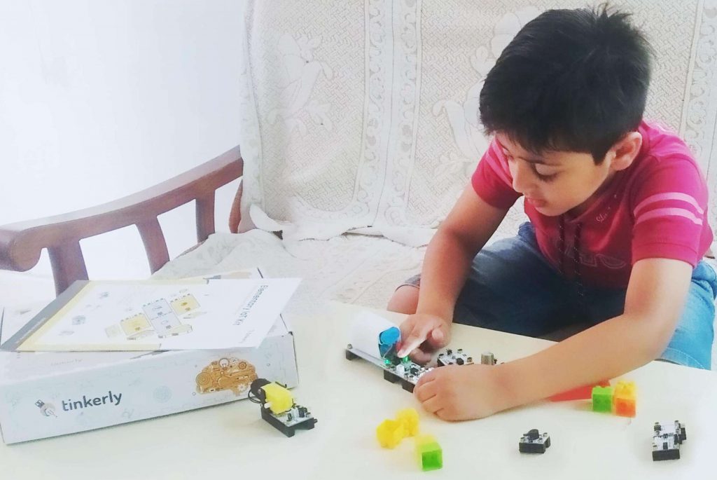 This childhood development toy uses play-based learning