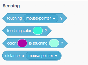 When touching color () Block